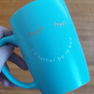 🧡5/$25🧡 I'd Rather Be In Bed Blue Coffee Mug